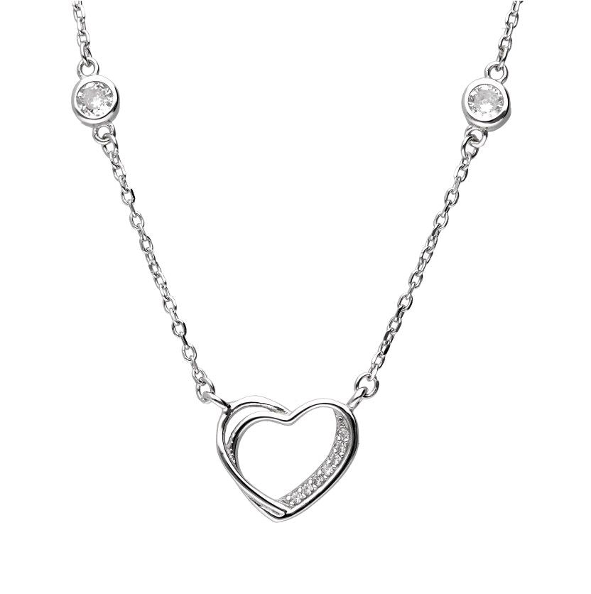 Silver Necklace Heart