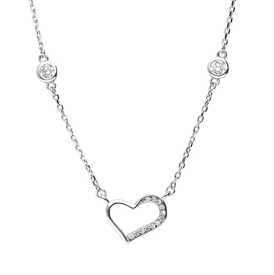 Silver Necklace Heart