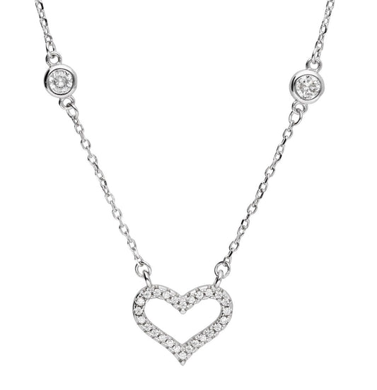 Silver Necklace Heart