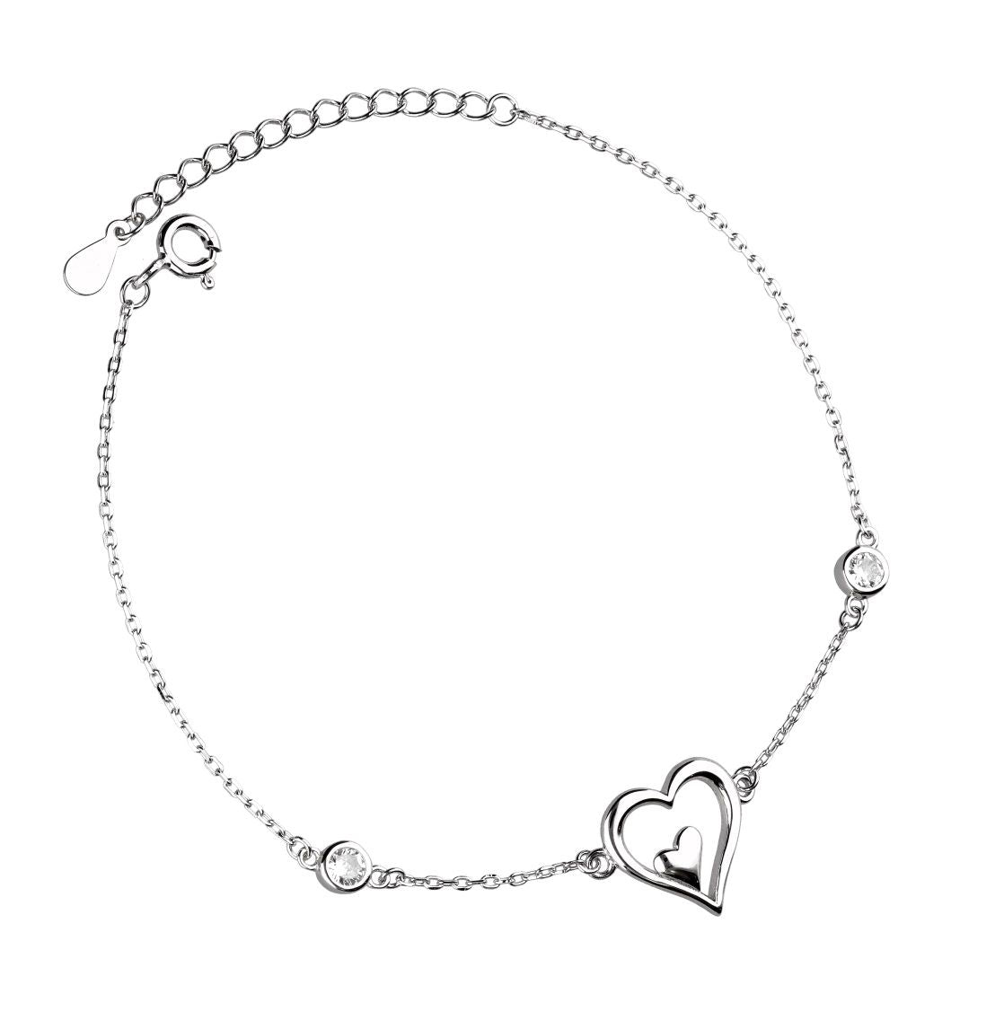 Silver Bracelet Heart