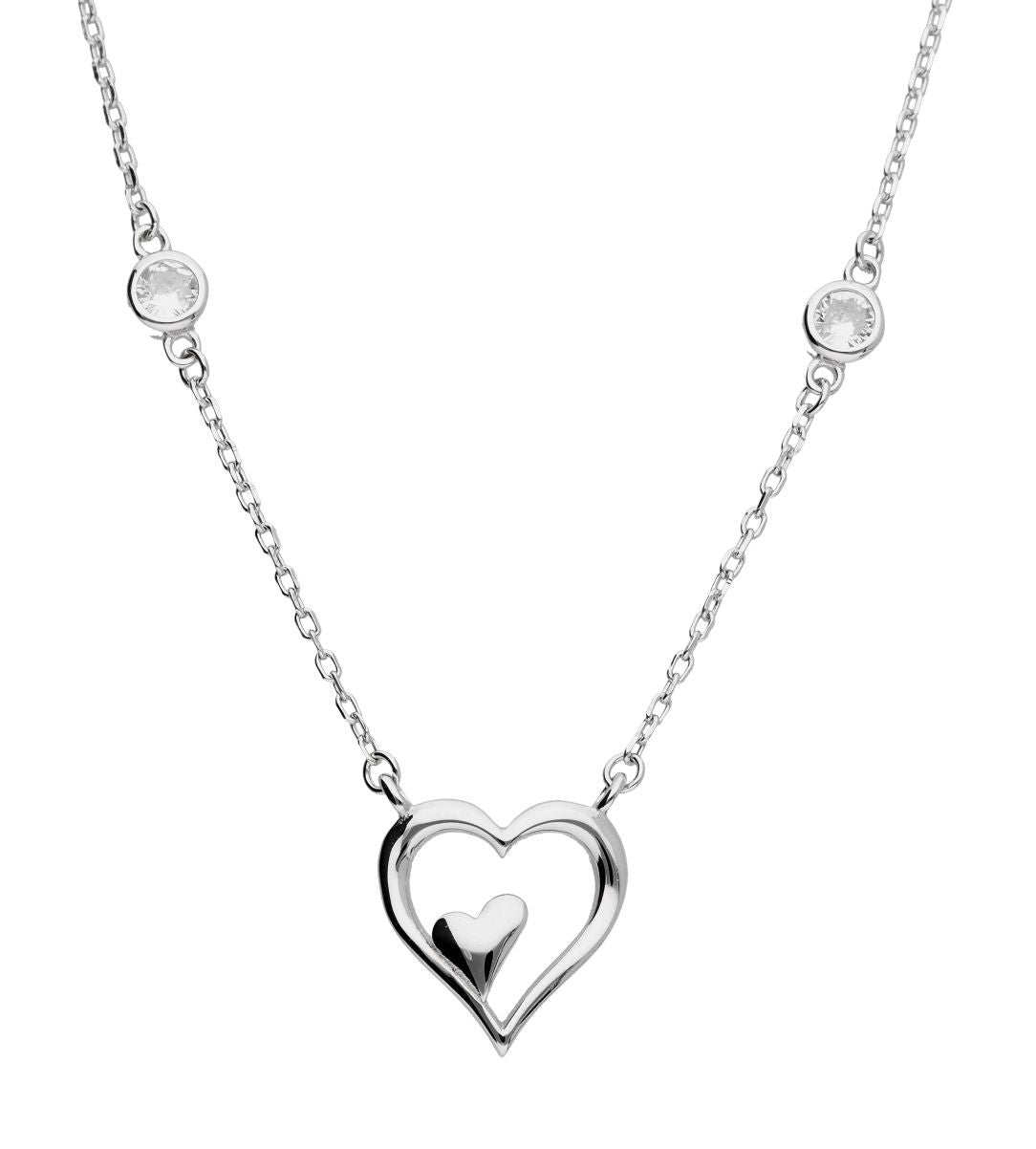 Silver Necklace Heart