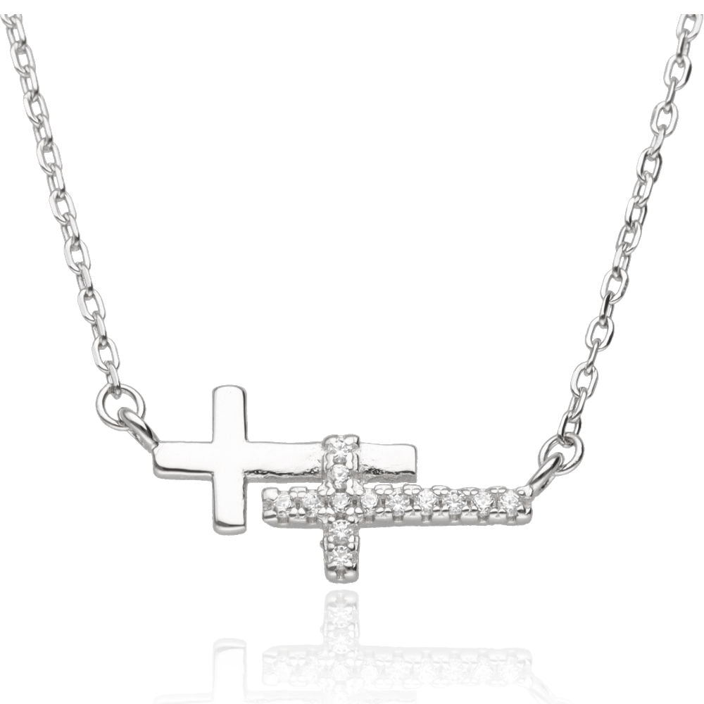 Silver Necklace Cross