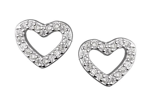 Silver Earrings Heart