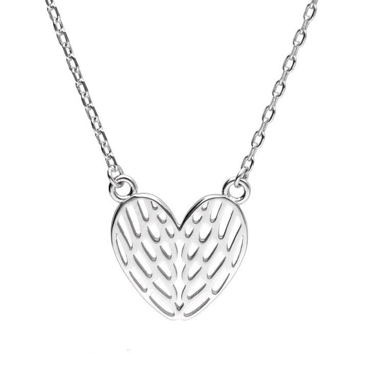 Silver Necklace Heart