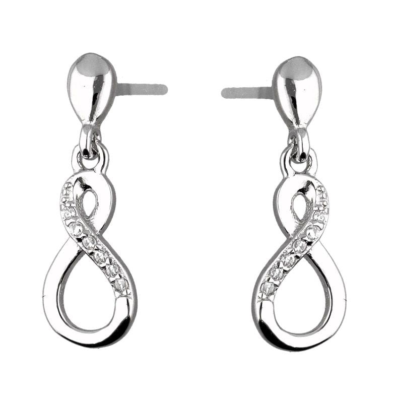 Silver Earrings Infinity