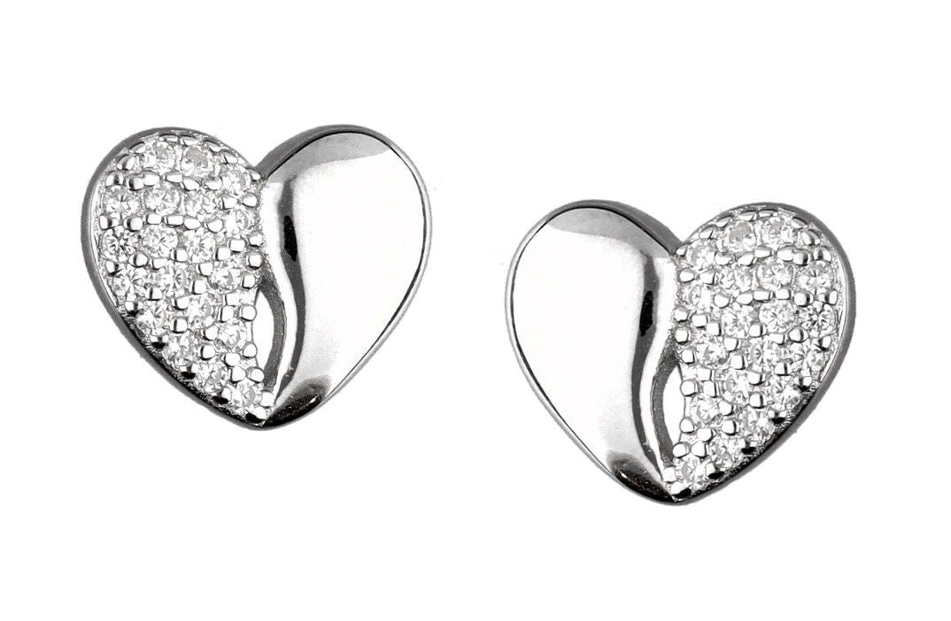 Silver Earrings Heart