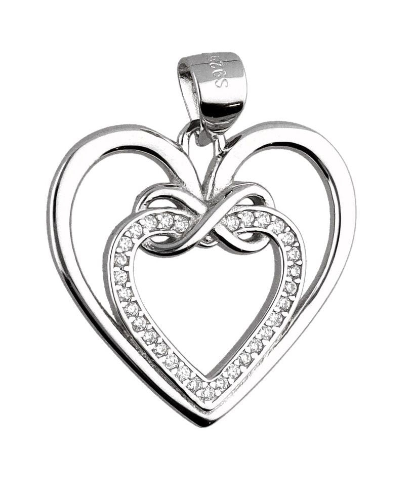 Silver Pendant Infinity Heart