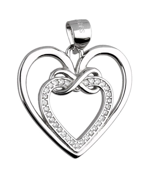 Silver Pendant Infinity Heart