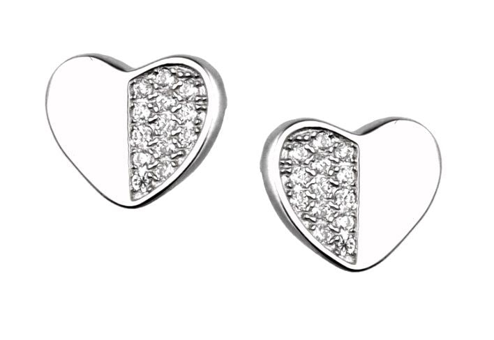 Silver Earrings Ce2432 Heart