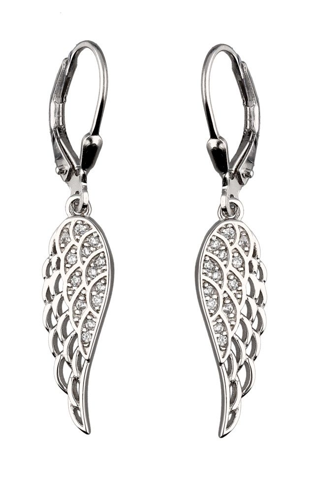 Silver Earrings Wings