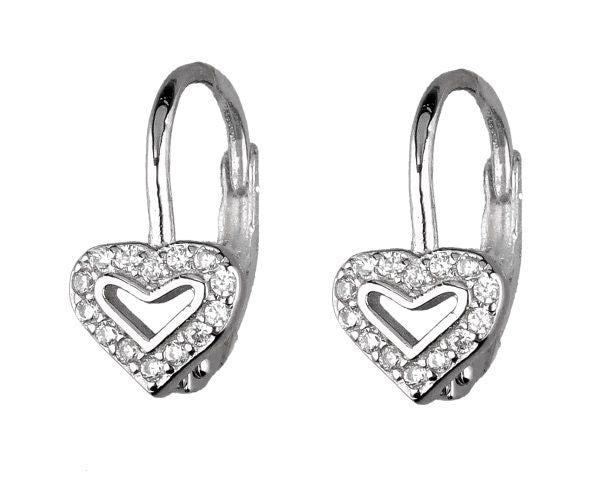 Silver Earrings Heart