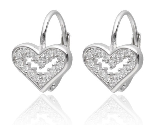 Silver Earrings Heart