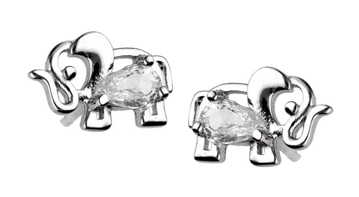 Silver Earrings Elephant Kids