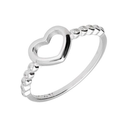 Silver Ring Us Size #6 #6.5 #7 #7.5 #8 Heart