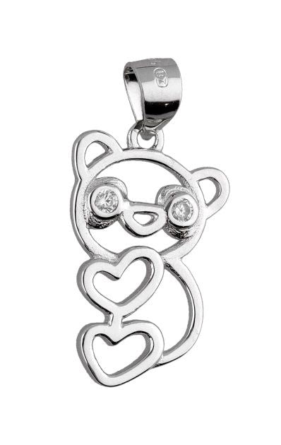 Silver Pendant Teddy Bear