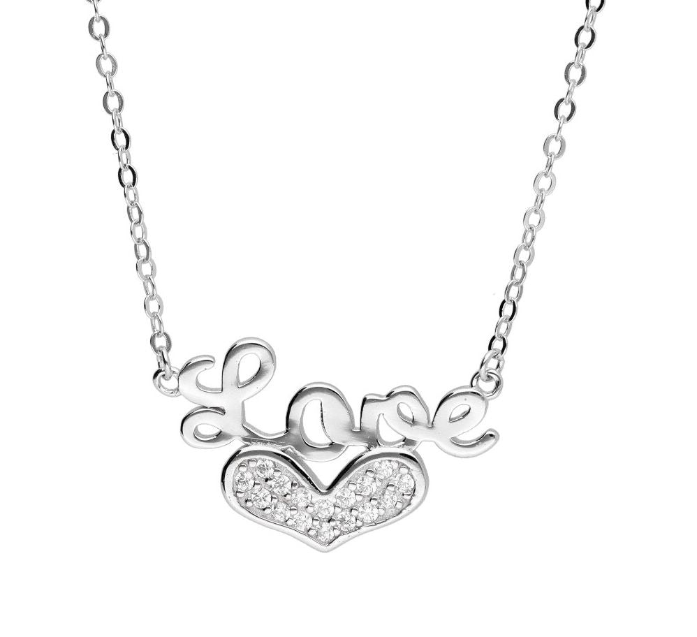 Silver Necklace Heart