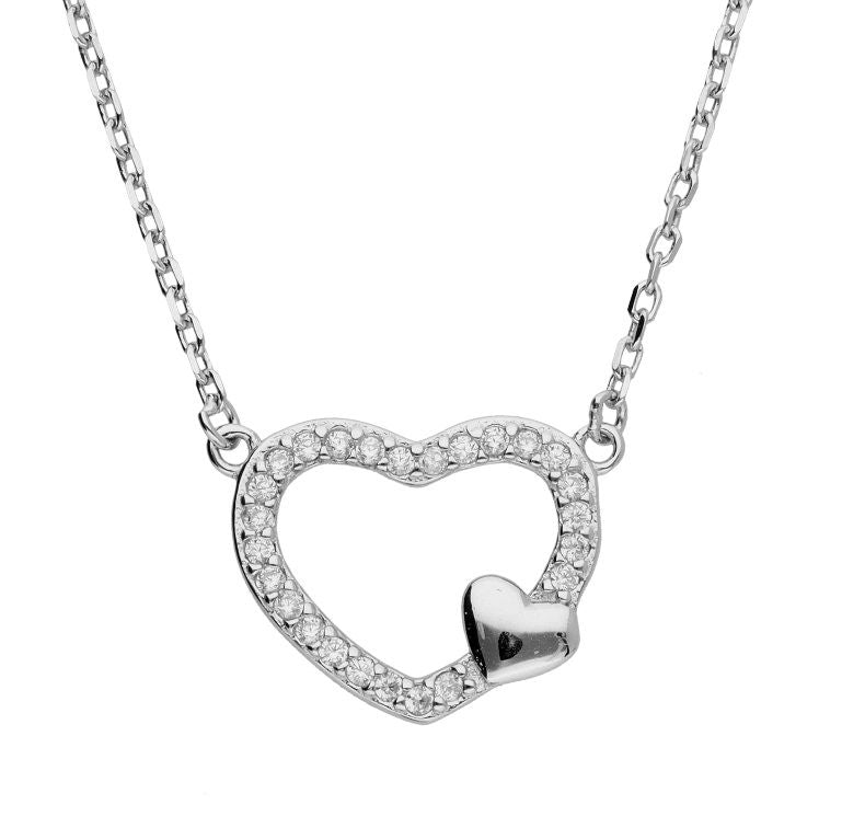 Silver Necklace Heart