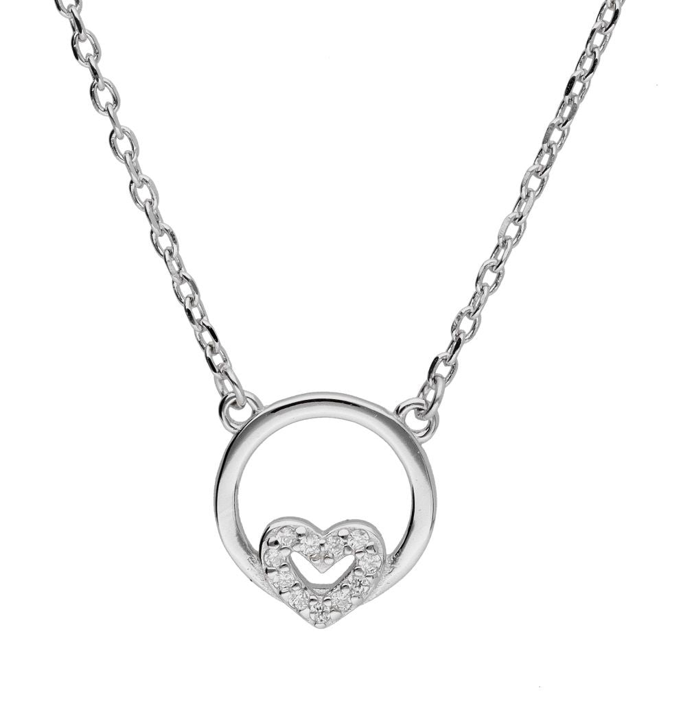 Silver Necklace Heart