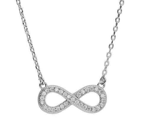 Silver Necklace Infinity