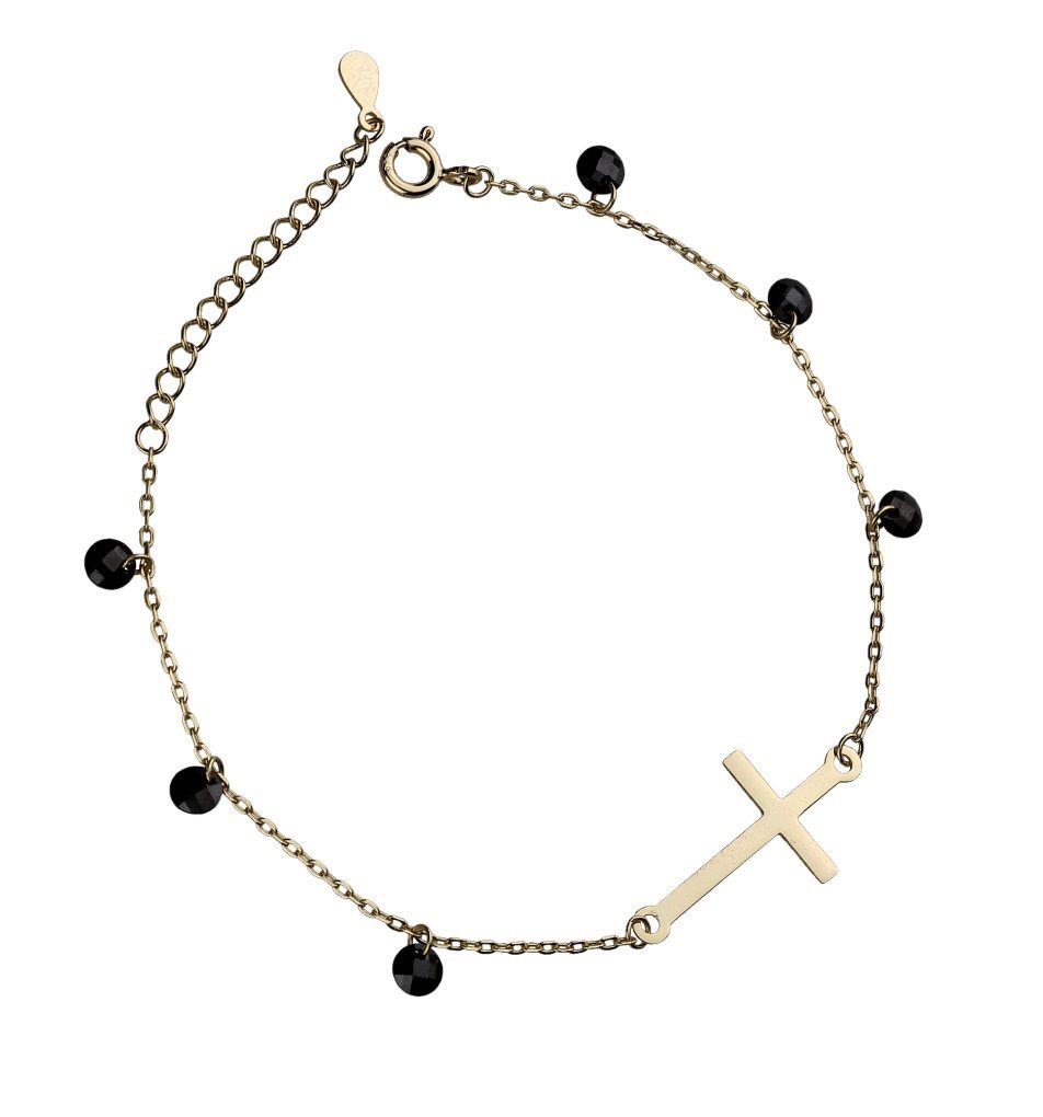 Silver Bracelet Cross Gold