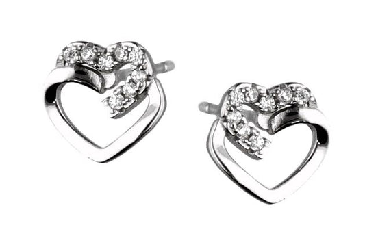 Silver Earrings Heart