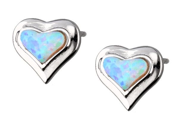 Silver Earrings Opal Op016