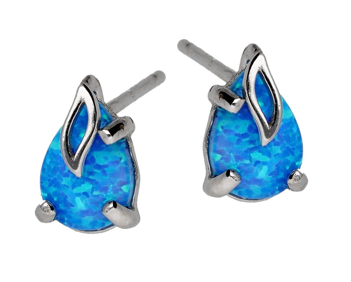 Silver Earrings Opal Op05