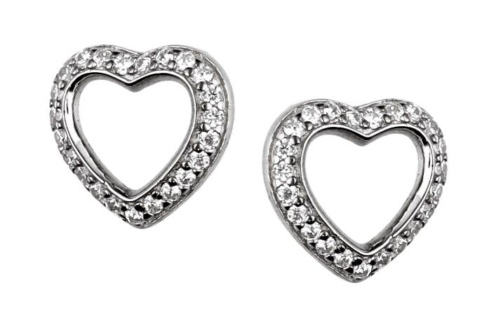 Silver Earrings Heart