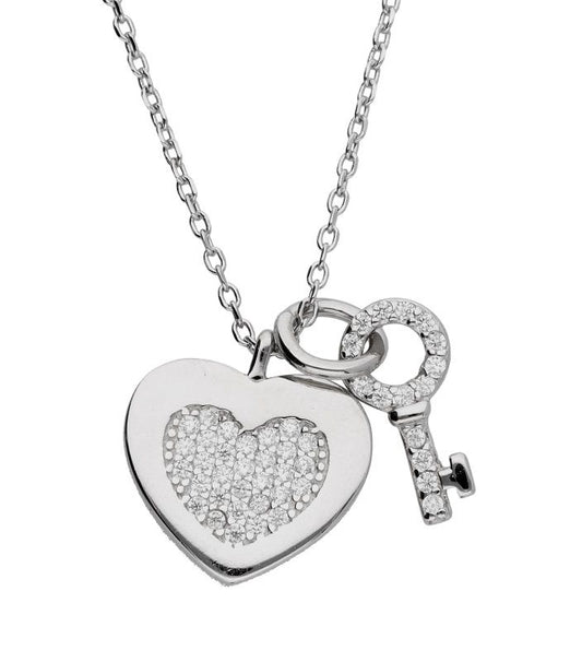 Silver Necklace Heart