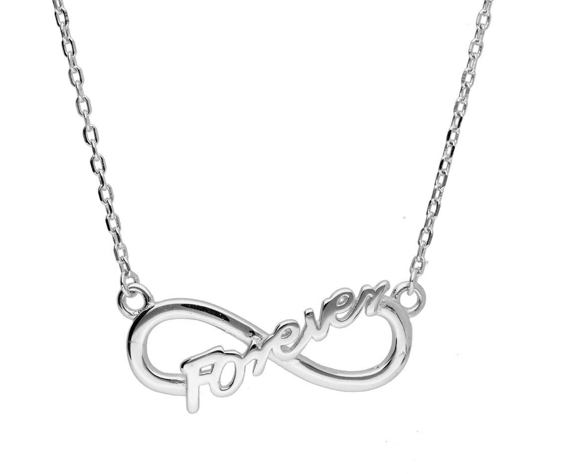 Silver Necklace Infinity