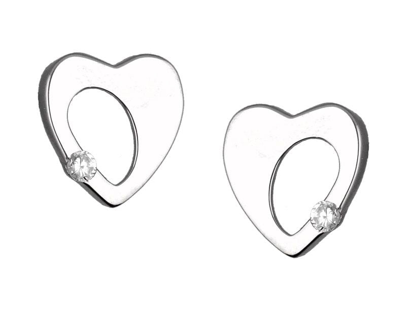 Silver Earrings Heart