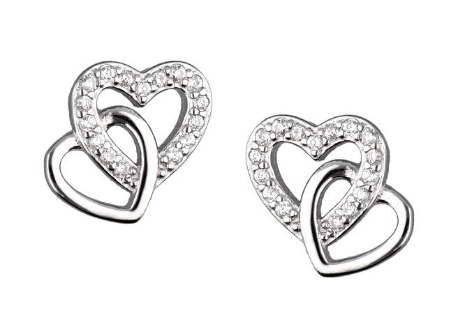 Silver Earrings Heart