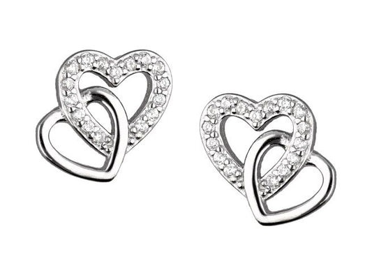 Silver Earrings Heart
