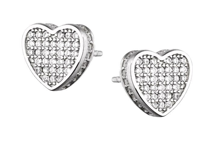 Silver Earrings Ae4096 Heart