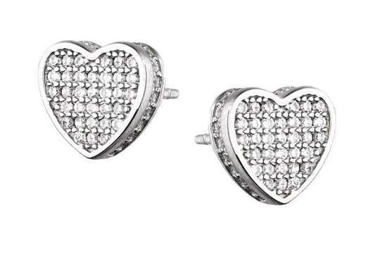 Silver Earrings Ae4096 Heart