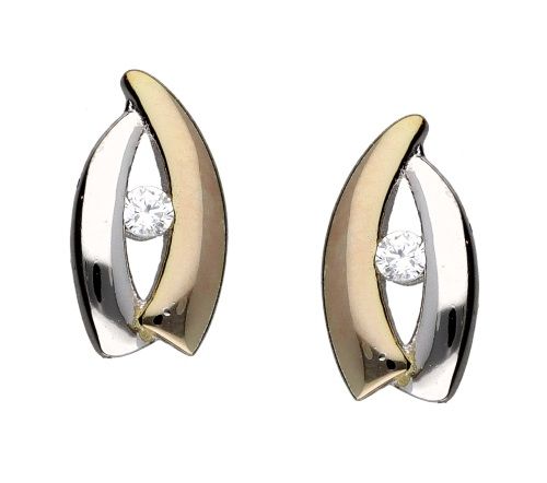 Silver Earrings Rhodium&Gold