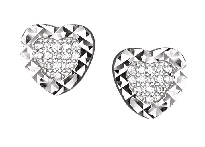 Silver Earrings Heart