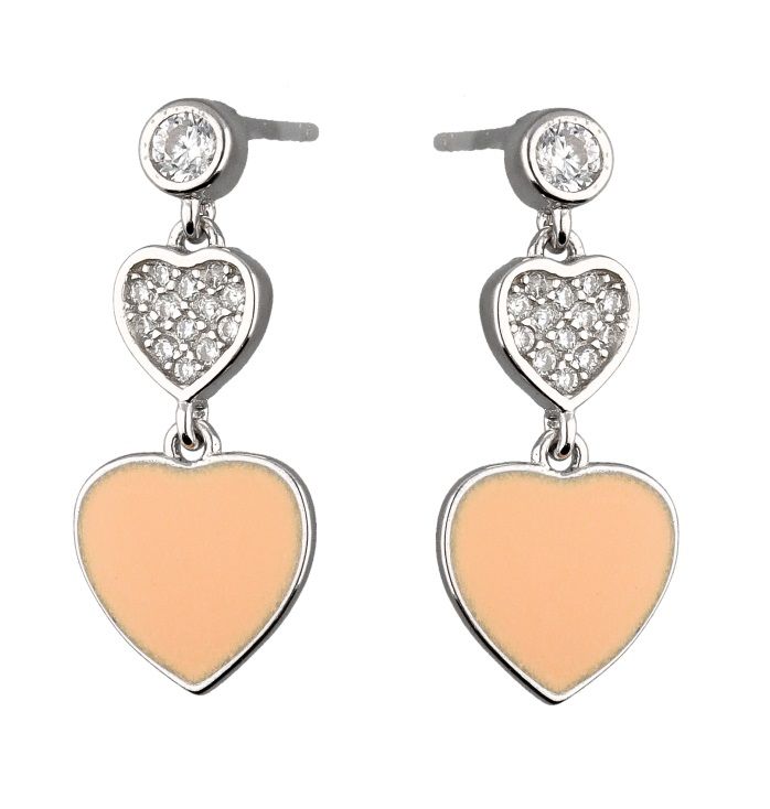 Silver Earrings Ae3939 Heart