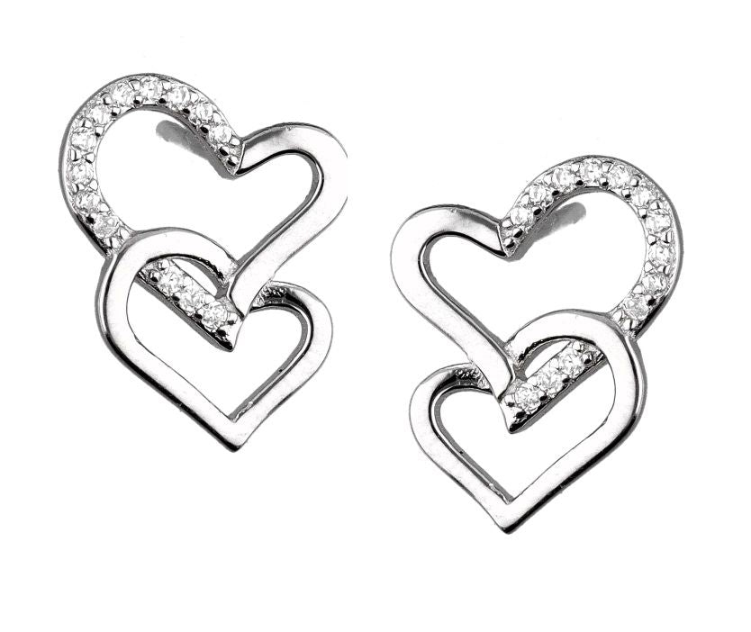 Silver Earrings Heart