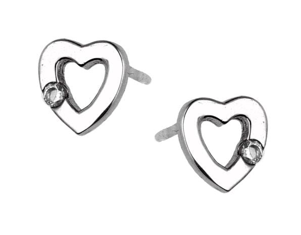 Silver Earrings Heart