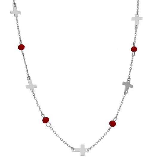 Silver Necklace Cross