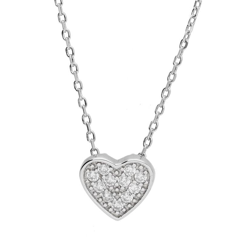 Silver Necklace Heart