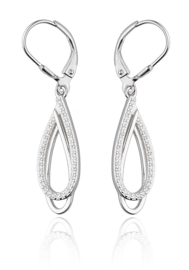 Silver Earrings De3787 