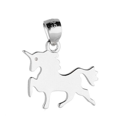 Silver Pendant Dp2557 Unicorn