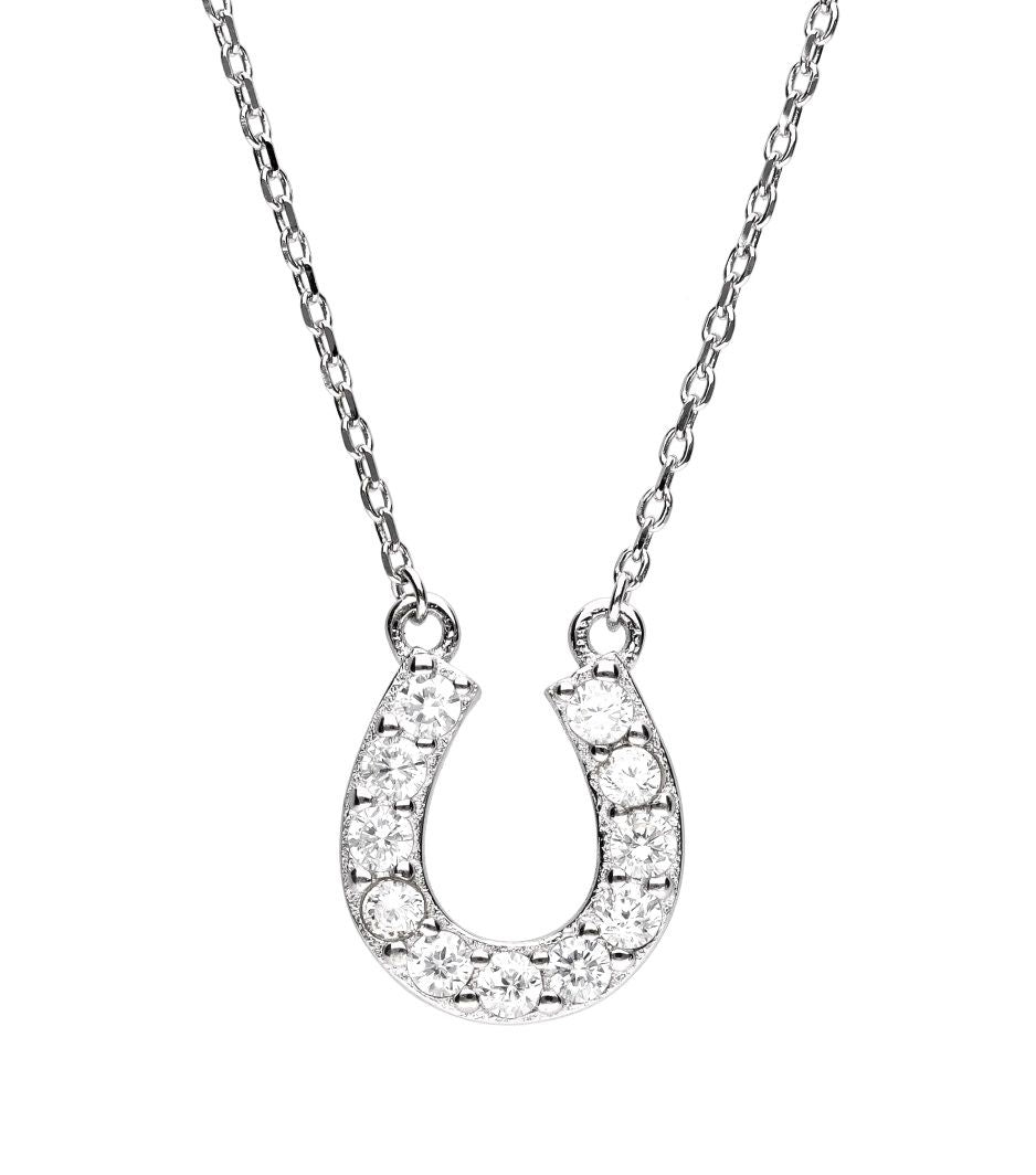 Silver Necklace Horseshoe