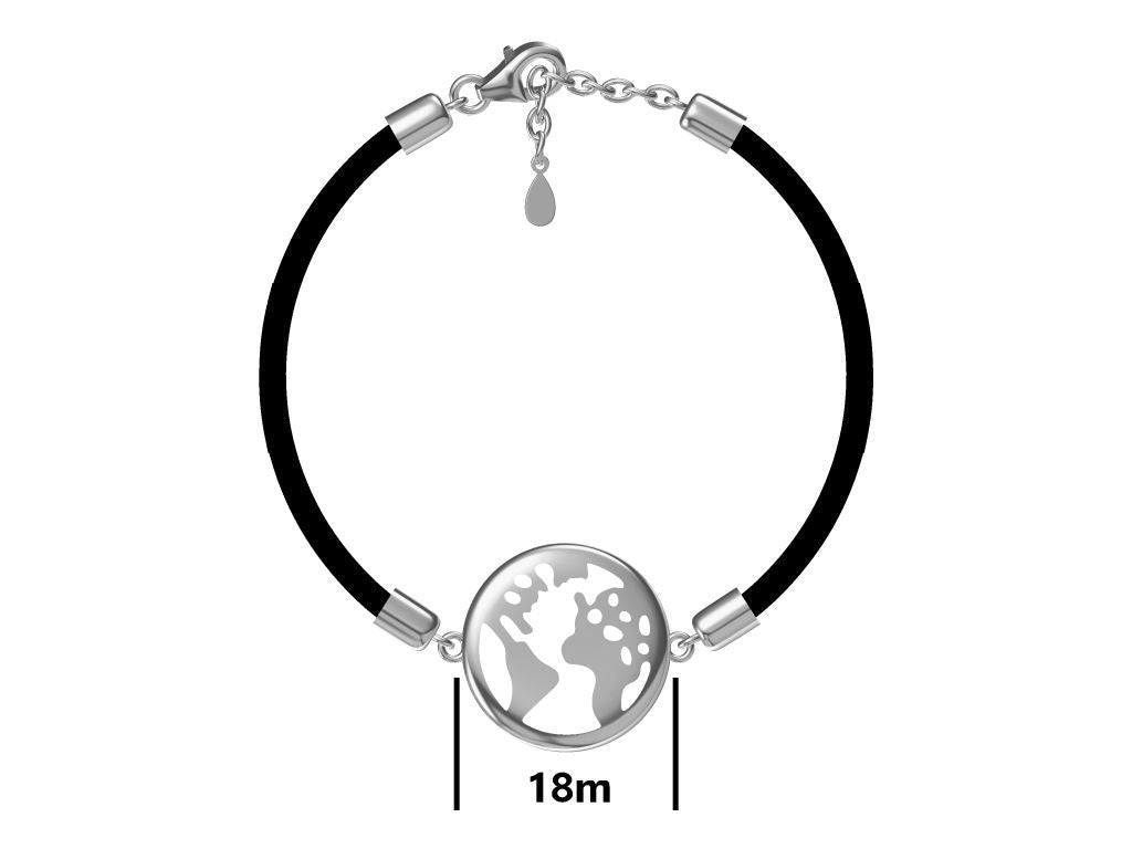Silver Bracelet Db381-Cd Dark Blue