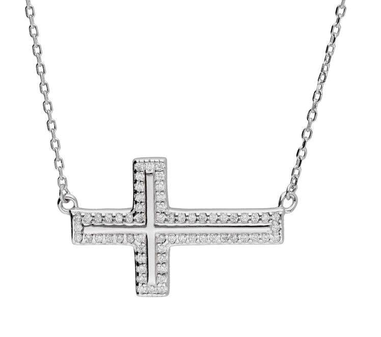 Silver Necklace Cross