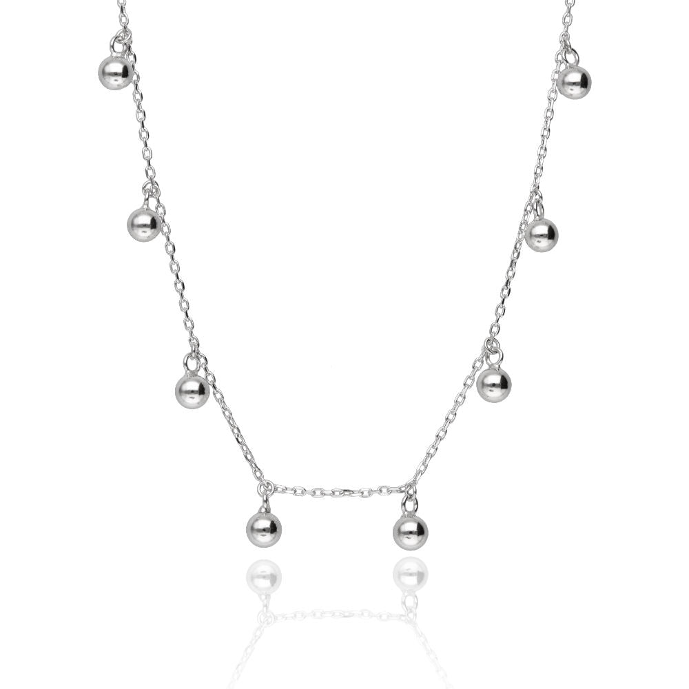 Silver Necklace Length 43+3cm Rhodium