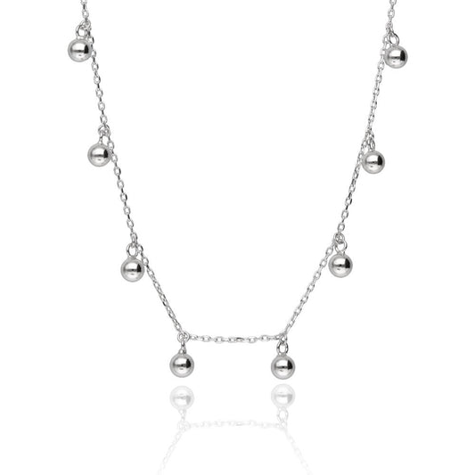 Silver Necklace Length 43+3cm Rhodium