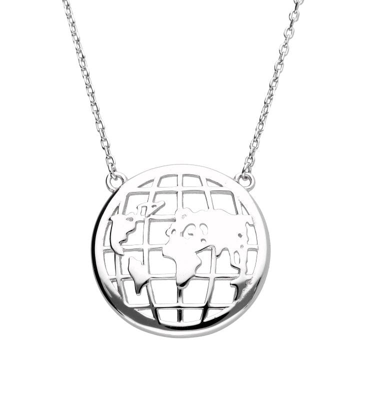 Silver Necklace Lqe10928 Earth